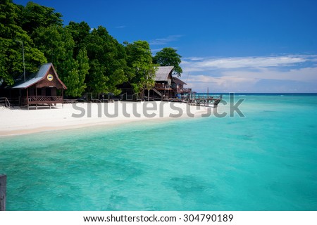 Beach on Sipadan Island near Borneo, Malaysia