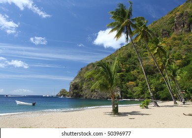 Beach On St. Lucia In The Caribbean