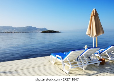 Beach On Turkish Resort, Bodrum, Turkey