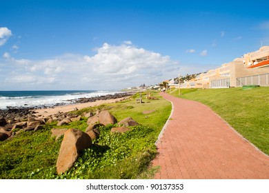 Beach Pedestrian Road In Ballito, Durban North Coast, South Africa