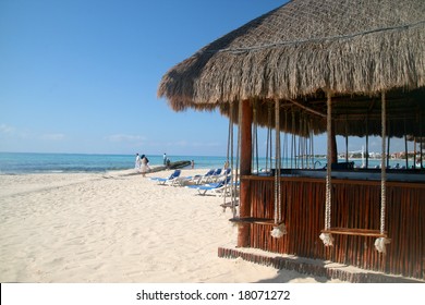 Beach In Playa Del Carmen, Mexico