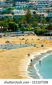 Beach At Puerto Rico In Gran Canaria