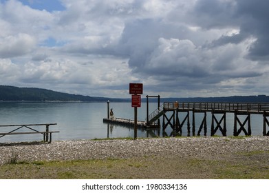 Beach At The Puget Sound On Olympic Peninsula, Washington