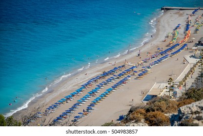 Beach In Rhodes Island, Greece