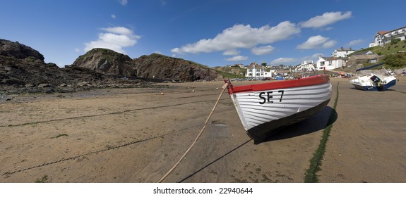 Beach With Rocks Sand Hope Cove The South Hams Devon England Uk