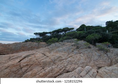 beach with rocks and sky