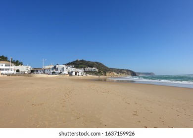 The Beach At Salema On The Algarve In Winter