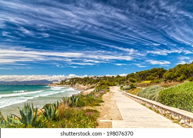 Beach In Salou. Costa Dorada. Spain. 