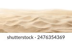beach sand from front view, on white isolated background