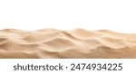 beach sand on white isolated background, front view