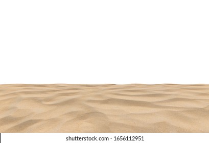 Beach Sand Texture Di Cut Isolated On White Clipping Path.