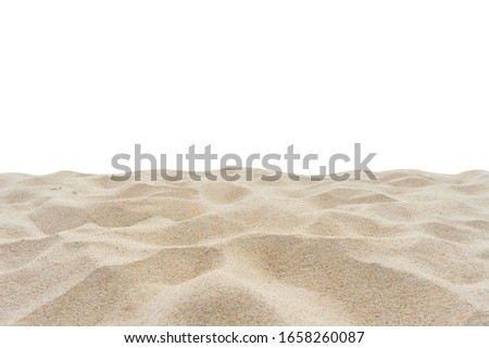 Beach sand texture, Di cut isolated on white. Clipping path.