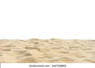 Beach Sand Texture Isolated, Di Cut On White Clipping Path.