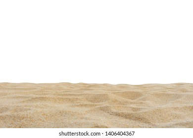 Beach sand texture in summer sun. Isolated on white screen with clipping path. - Shutterstock ID 1406404367