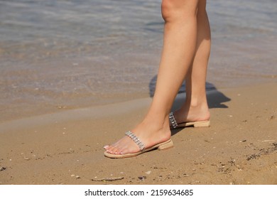 Beach Sandals, summer shoes, holiday sandals, sandals at sand,  holiday sandals 