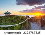 Beach scene of Delray Beach, Florida, USA