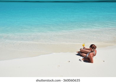 Beach Scene. Exuma, Bahamas