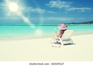 Beach scene, Great Exuma, Bahamas