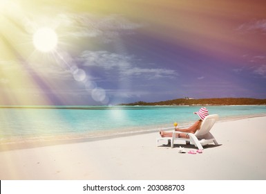 Beach Scene, Great Exuma, Bahamas