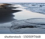 Beach scene at South Carolina sunset
