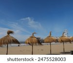 The beach of Scheveningen at the dutch north sea