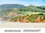 Beach and seaside cliffs at Half Moon Bay, California