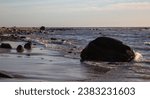 Beach section on the west coast of Jutland at Hirtshals, Denmark.