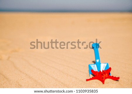 Similar – Image, Stock Photo Shovel and starfish on the beach