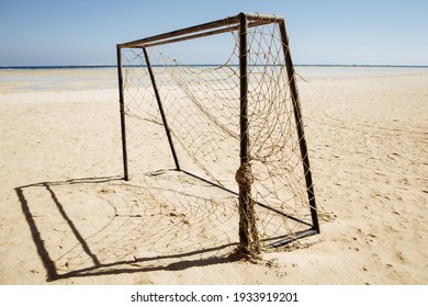 beach soccer by the sea. gates for beach soccer
