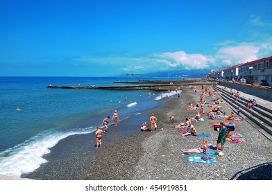 Beach In Sochi. Russia