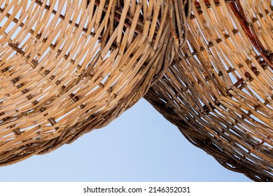 Beach Straw Umbrella On The Beach