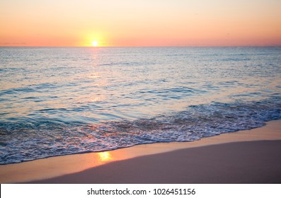 Beach Sunrise In Cancun Mexico