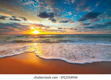 Beach sunrise over the tropical sea - Powered by Shutterstock