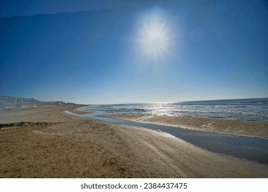 beach at sunset , Digital created image Picture