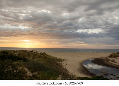 beach sunset reflection