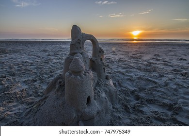 Beach Sunset Sand Castle Anna Maria Island