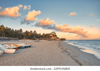 Beach at sunset, Varadero, Cuba