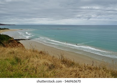 A Beach In The Surf Coast Shire Near Anglesea On The Great Ocean Road In Victoria, Australia