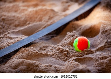 Beach Tennis Ball On Sand