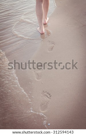 Similar – Image, Stock Photo Feet on the beach Beach