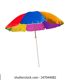 Beach Umbrella Isolated On A White Background 