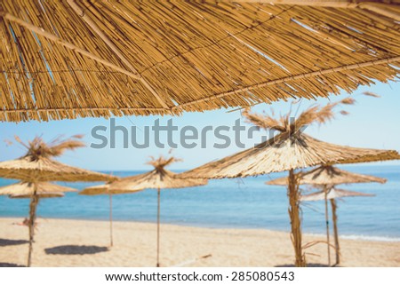 Similar – Sunshades on the beach