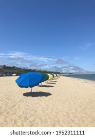 Beach Umbrellas On A Nantucket Beach