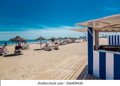 Beach Of Valencia, Las Arenas, Spain 