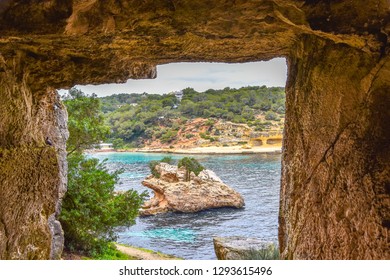 Beach view form cave
