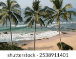 Beach view in  Hikkaduwa Sri Lanka.