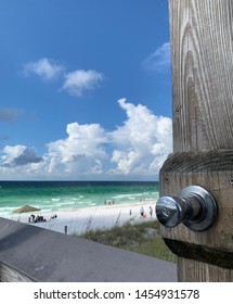 Beach View With Outdoor Shower Knob On Post