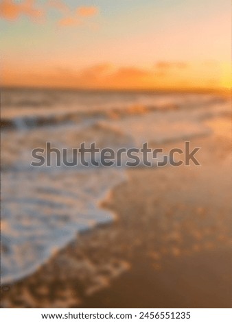 Beach view in summer with blur effect