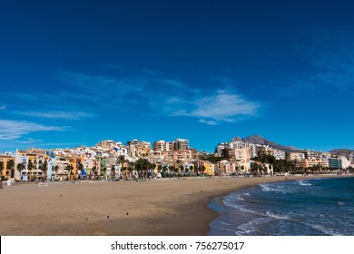 Beach At Villajoyosa, Costa Blanca, Spain