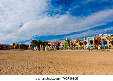 Beach At Villajoyosa, Costa Blanca, Spain